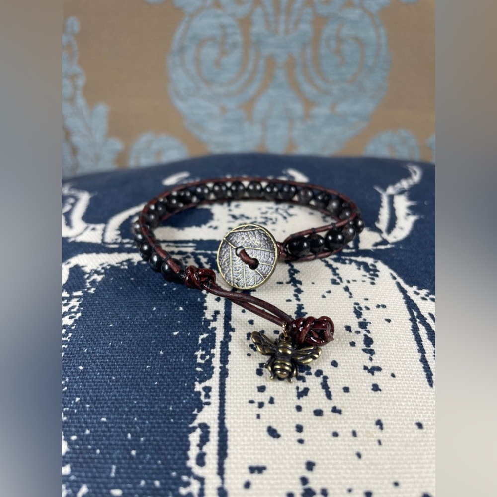 Stackable Astrophyllite Bead Bracelet - image 1